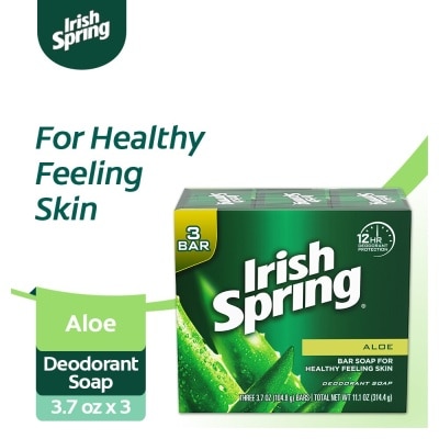 IRISH SPRING Aloe Bar Soap 104g 3-Pack