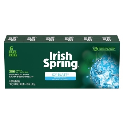 IRISH SPRING Icy Blast Bar Soap 104gz 6-Pack