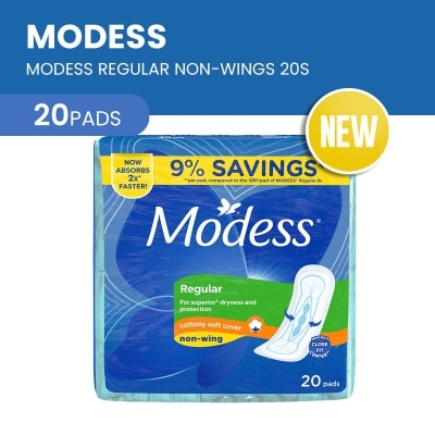 MODESS Modess Regular Cottony Soft Non-Wing Sanitary Napkin 20s - Regular Flow,Fast Absorbing Against Leaks