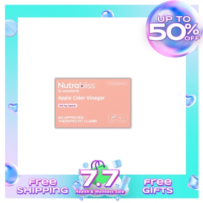 NUTRABLISS WS NUTRABLISS WS Apple Cider Vinegar 500mg Capsule Sold Per Piece (Expiry: January 31, 2028)
