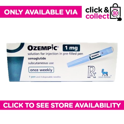 OZEMPIC Semaglutide Solution for Injection 1mg /0.74ml [Prescription Required] Available In Click & Collect Express Only