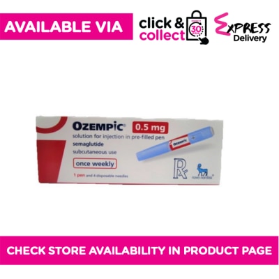 OZEMPIC Semaglutide Solution for Injection 0.5mg /0.37ml [Prescription Required] Available In Click & Collect Express Only