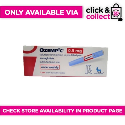 OZEMPIC - OZEMPIC Semaglutide Solution for Injection 0.5mg /0.37ml [Prescription Required] Available In Click & Collect and Express Delivery Only