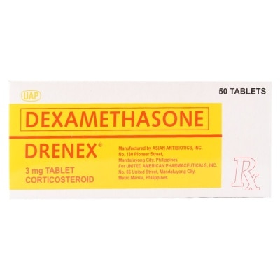 DRENEX Dexamethasone 3Mg 1 Tablet [Prescription Required]