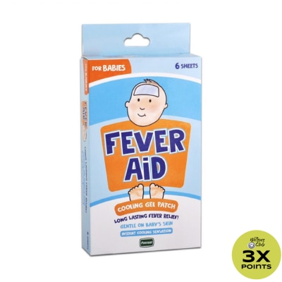 FEVER AID Cooling Gel Patch For Babies 6s