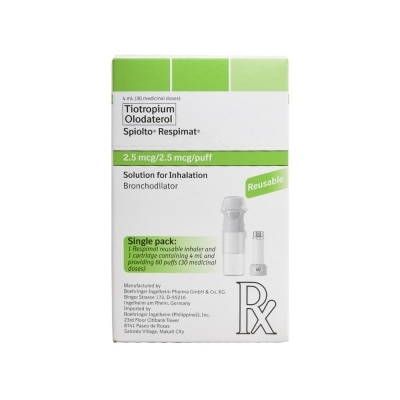 SPIOLTO Tiotropium Bromide 2.5Mcg, Olodaterol Hydrochloride 2.5Mcg Soln For Inhalation [Prescription Required]