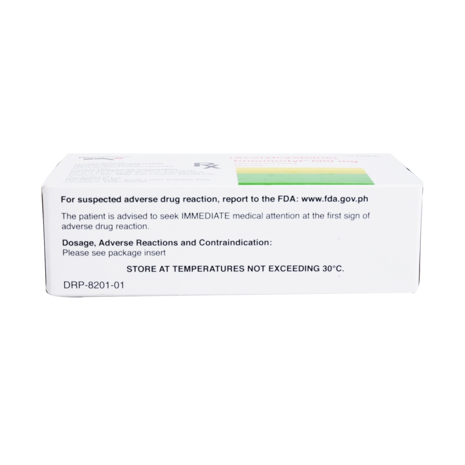 Acetylcysteine 600mg 1 Tablet [PRESCRIPTION REQUIRED] (sold per piece)