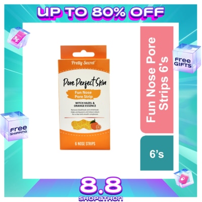 PRETTY SECRET PRETTY SECRET Pore Perfect Skin Fun Nose Pore Strip Witch Hazel and Orange Essence 6s