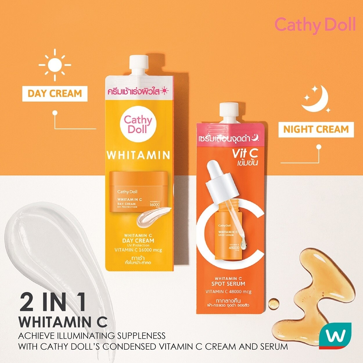 Whitamin C Day Cream & Whitamin C Spot Serum 6ML + 6ML