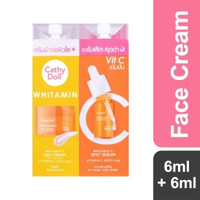 CATHY DOLL Whitamin C Day Cream & Whitamin C Spot Serum 6ML + 6ML