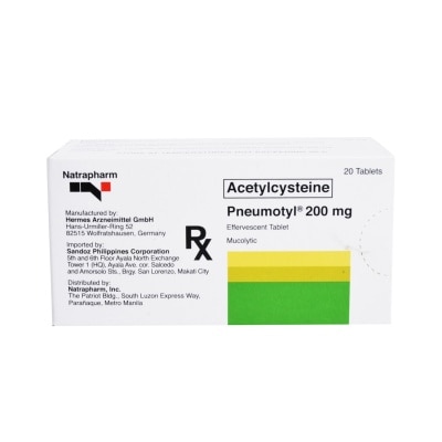 PNEUMOTYL Acetylcysteine 200mg 1 Tablet [PRESCRIPTION REQUIRED] (sold per piece)