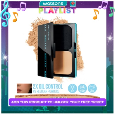 MAYBELLINE Fit Me Ultimatte Powder Foundation Two Way Cake - 128 Warm Beige WITH SPF - 12 G