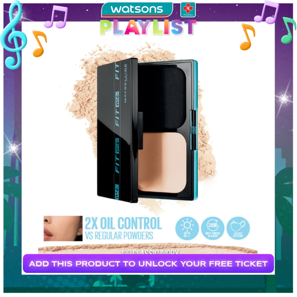 Fit Me Ultimatte 24HR Powder Foundation Two Way Cake with SPF 120 Classic Ivory 12g