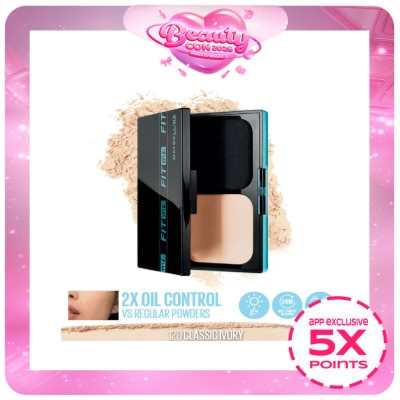 MAYBELLINE - Fit Me Ultimatte 24HR Powder Foundation Two Way Cake with SPF 120 Classic Ivory 12g