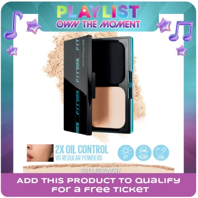 MAYBELLINE - Fit Me Ultimatte 24HR Powder Foundation Two Way Cake with SPF 120 Classic Ivory 12g