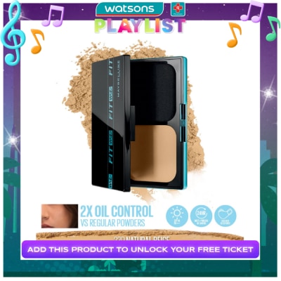 MAYBELLINE Fit Me Ultimatte Powder Foundation Two Way Cake - 220 Natural Beige WITH SPF - 12 G