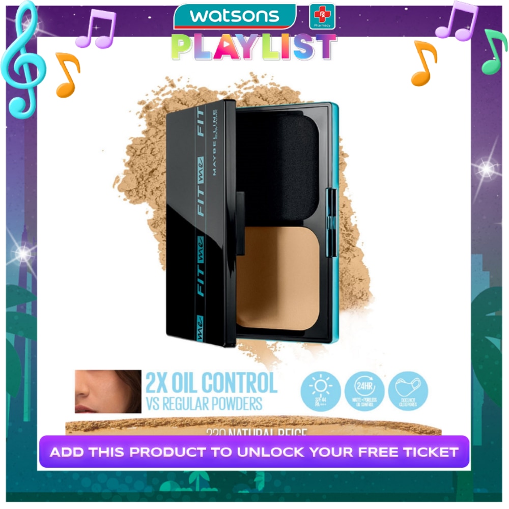 Fit Me Ultimatte Powder Foundation Two Way Cake - 220 Natural Beige WITH SPF - 12 G