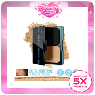 MAYBELLINE - Fit Me Ultimatte Powder Foundation Two Way Cake - 220 Natural Beige WITH SPF - 12 G