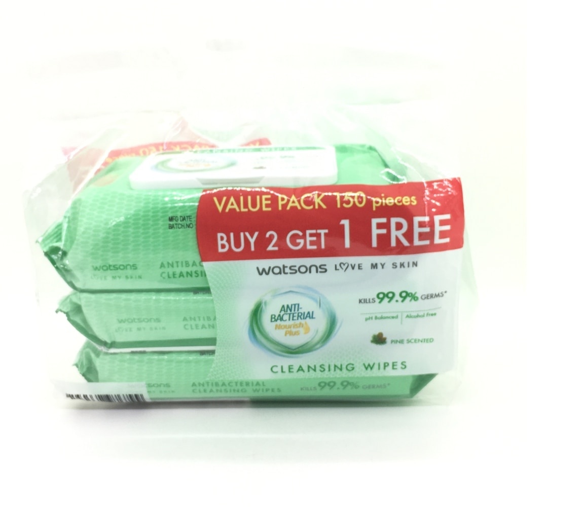 Antibacterial Wipes Pine Scented 50sx3 packs