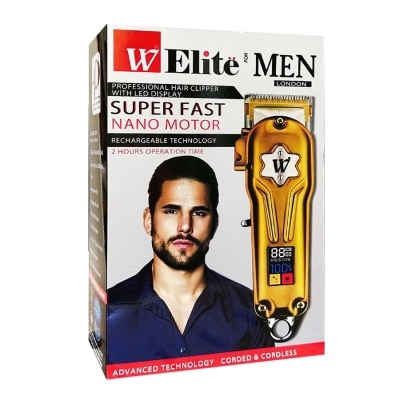 W ELITE Professional Hair Clipper with LED Display with Super Fast Nano Motor