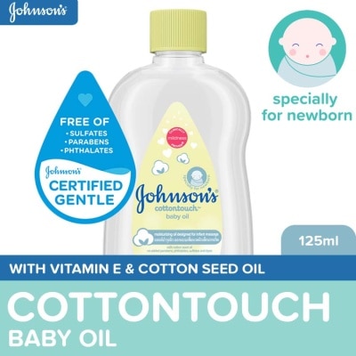 JOHNSONS BABY Johnson's CottonTouch Baby Oil 125ml - Newborn, Baby Massage Oil, Baby Oil for Newborn