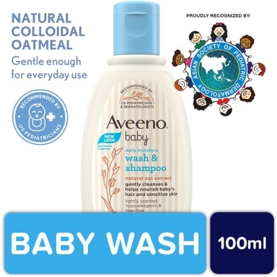 AVEENO Aveeno Daily Wash & Shampoo 100ml - Newborn, For Sensitive Baby Skin, Baby Care, Baby Bath