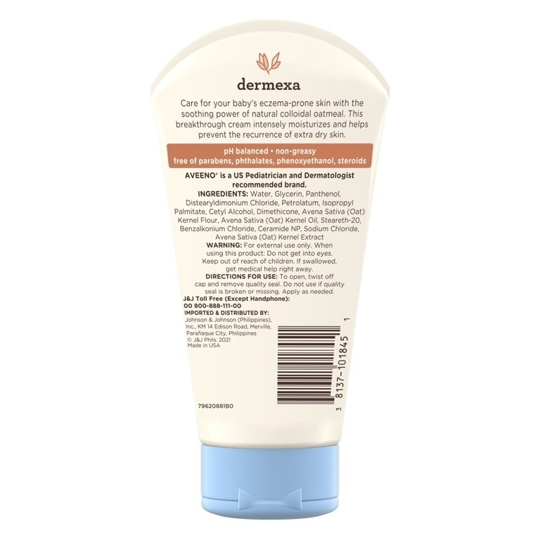 Aveeno Dermexa Moisturizing Cream 141g - Lotion For Newborn Baby, For Sensitive Skin, Eczema