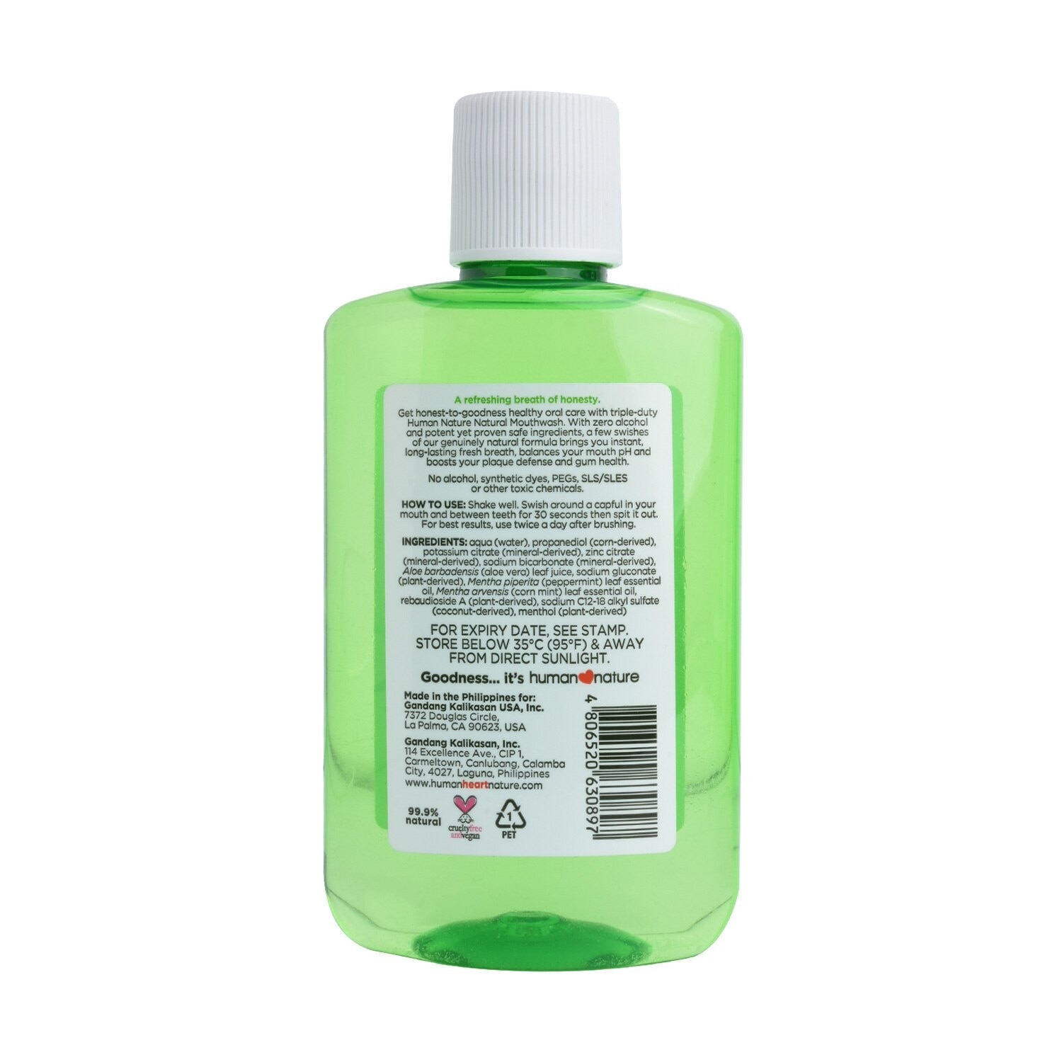 Natural Mouthwash Refreshing Mint 170ml