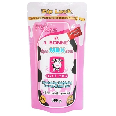 A BONNE ABONNE SPA MILK SALT REFILL WITH ZIPLOCK 300G