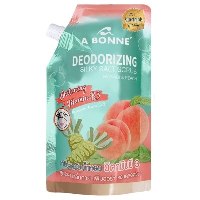 A BONNE ABONNE WASABI AND PEACH DEODORIZING SILKY SALT SCRUB 350G