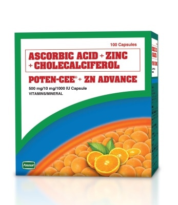 POTENCEE Potencee  Ascorbic Acid + Zinc + Cholecalciderol 1 Capsule