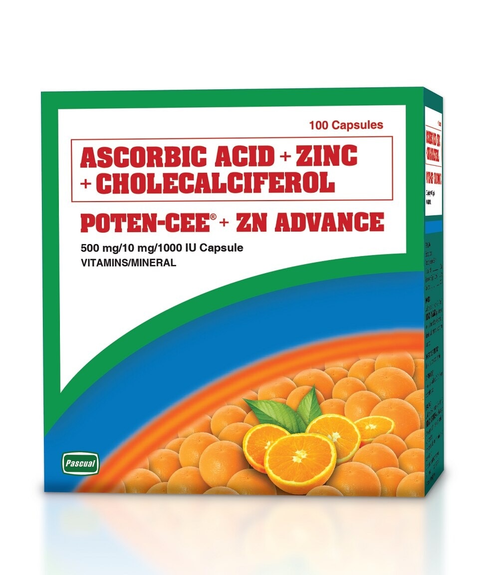 POTENCEE Potencee  Ascorbic Acid + Zinc + Cholecalciderol Sold Per Piece