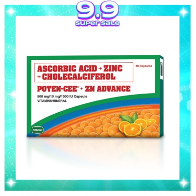 POTENCEE Potencee + ZN Advance 500mg/10mg/1000 IU Capsule