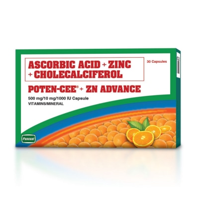 POTENCEE Potencee + ZN Advance 500mg/10mg/1000 IU Capsule