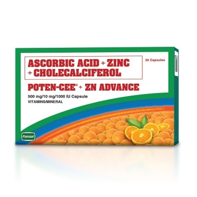 POTENCEE Potencee + ZN Advance 500mg/10mg/1000 IU Capsule