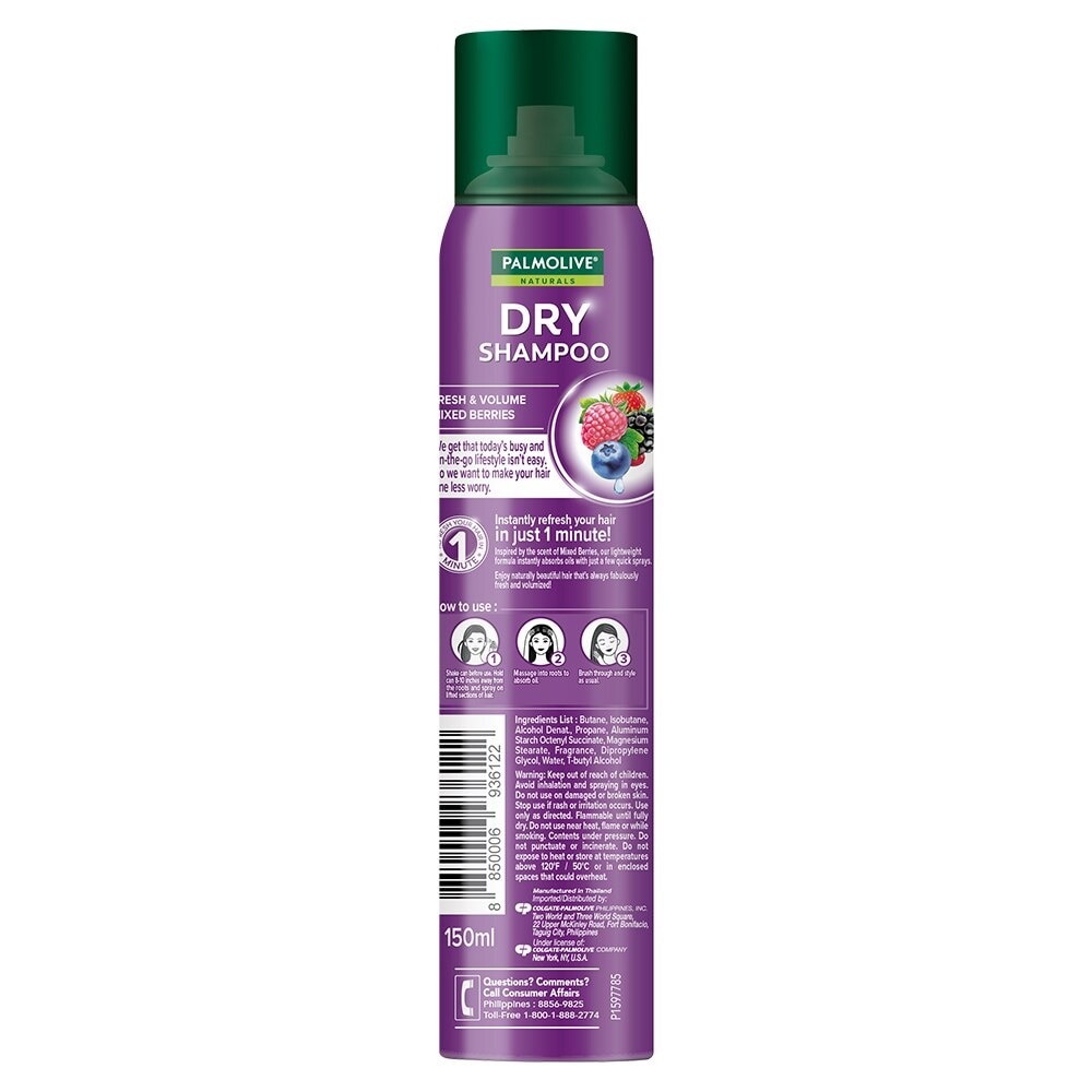 Palmolive Naturals Fresh & Volume Mixed Berries Dry Shampoo 150ml