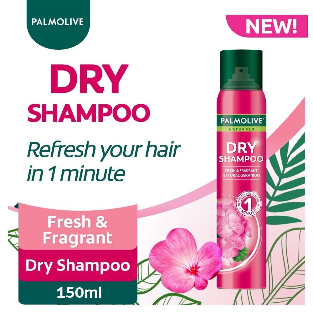 Palmolive Naturals Fresh & Fragrant Natural Geranium Dry Shampoo 150ml