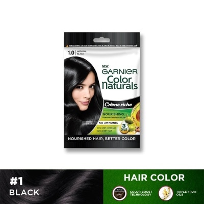 GARNIER Color Naturals Long Lasting Hair Color - 1 Black 30ml