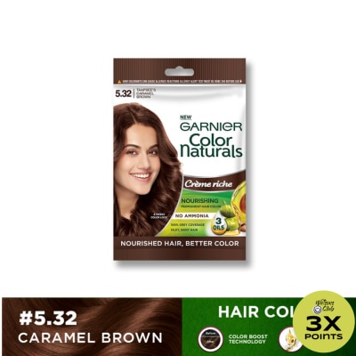 GARNIER Color Naturals Long Lasting Hair Color - 5.32 Caramel Brown 30ml