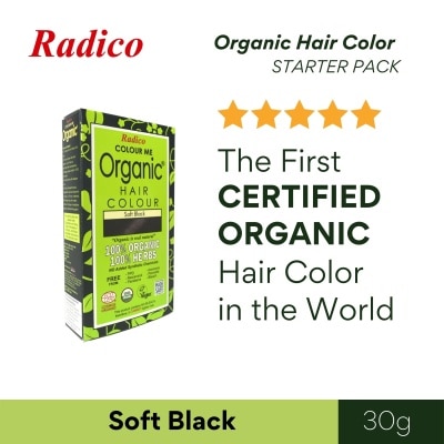 RADICO Colour Me Organic Hair Color - Soft Black 30G