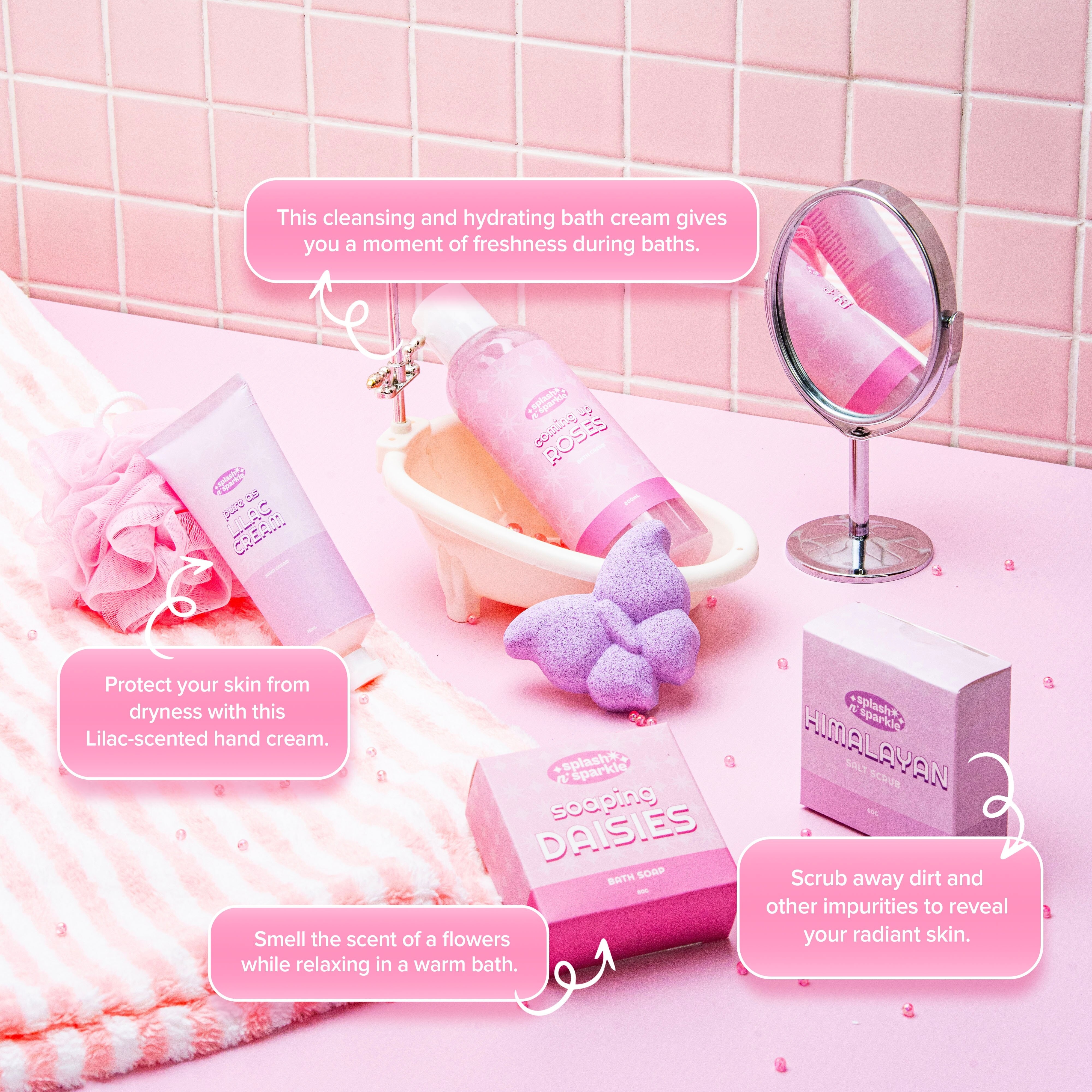SPLASH N SPARKLE Pick Me Up Floral Bath Set