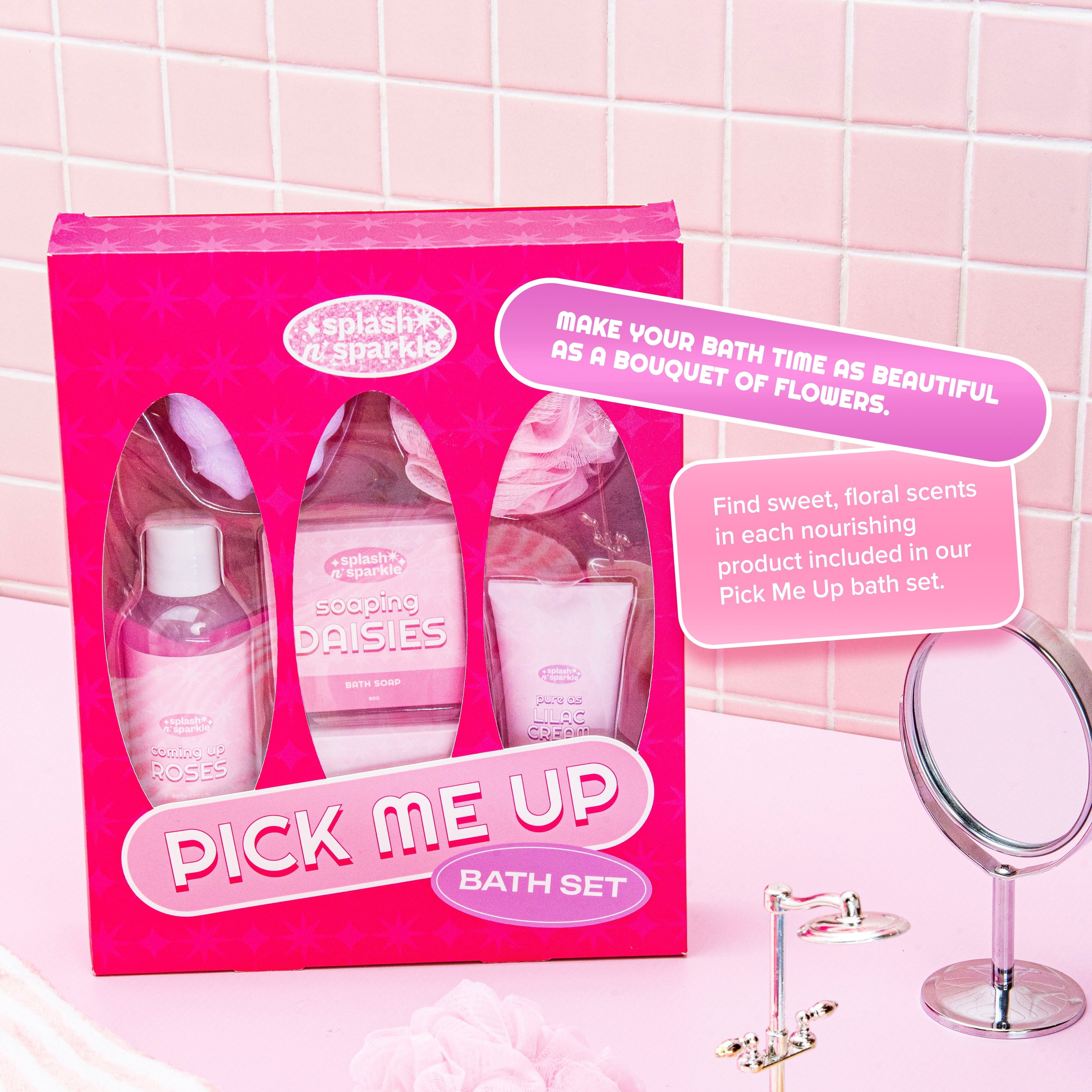 SPLASH N SPARKLE Pick Me Up Floral Bath Set
