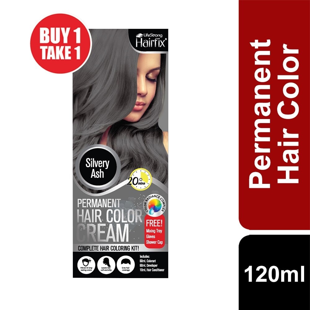 Permanent Hair Color Cream Kit - Silvery Ash