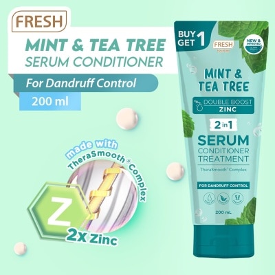 FRESH Hairlab Mint and Tea Tree Double Boost Zinc 2 in 1 Serum Conditioner Treatment 200ml