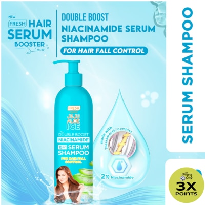 FRESH Hairlab Jeju Aloe Ice Double Boost Niacinamide Serum Shampoo 430ml