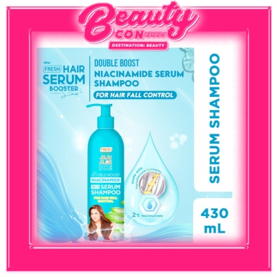 FRESH Hairlab Jeju Aloe Ice Double Boost Niacinamide Serum Shampoo 430ml