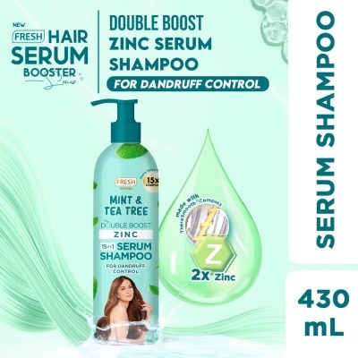 FRESH Hairlab Mint and Tea Tree Double Boost Zinc Serum Shampoo 430ml