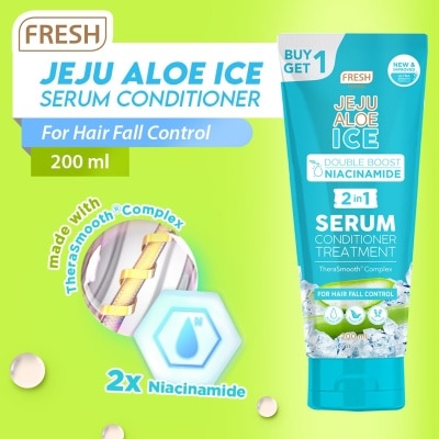 FRESH Hairlab Jeju Aloe Ice Double Boost Niacinamide 2 in 1 Serum Conditioner Treatment 200ml