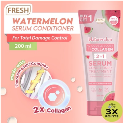 FRESH Hairlab Watermelon Double Boost Collagen 2 in 1 Serum Conditioner Treatment 200ml