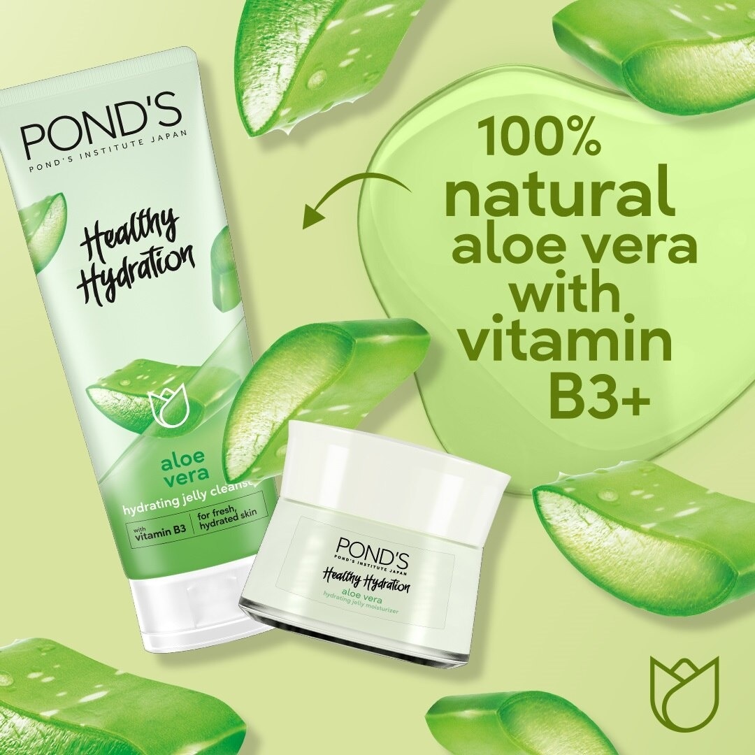 Ponds Healthy Hydration Aloe Vera Hydrating Jelly Cleanser with Vitamin B3 50g